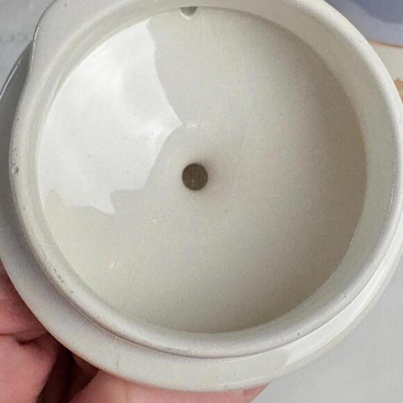 Vintage White Blue Gold Gibson  & Sons Teapot England‎ Tea Pot Beehive Shape - Picture 8 of 11